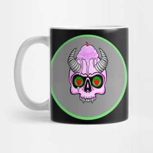 Strawberry Ice Cream Skull Mug